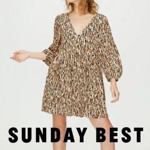 ARITZIA Sunday Best Summer Mini Jinx Dress Leopard Print Size XXS
